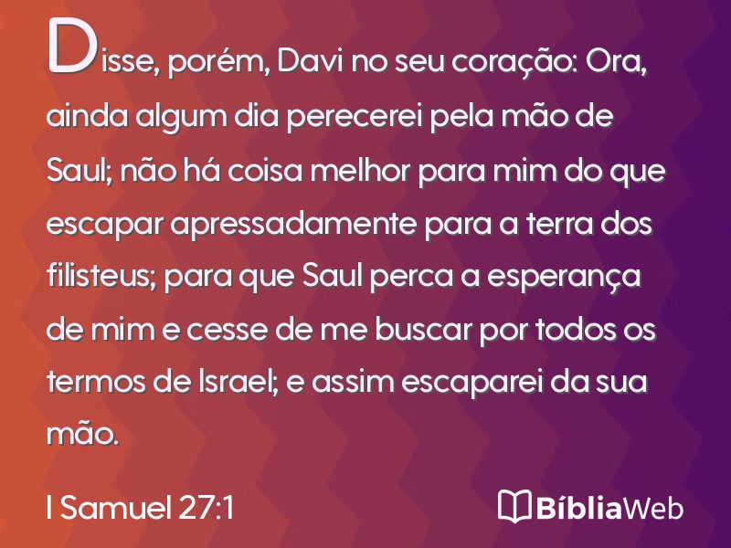 I Samuel 27:1 em imagem para compartilhar