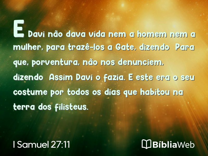I Samuel 27:11 em imagem para compartilhar