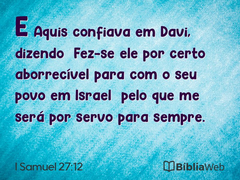 I Samuel 27:12 em imagem para compartilhar