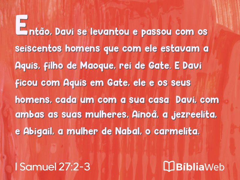 I Samuel 27:2-3 em imagem para compartilhar