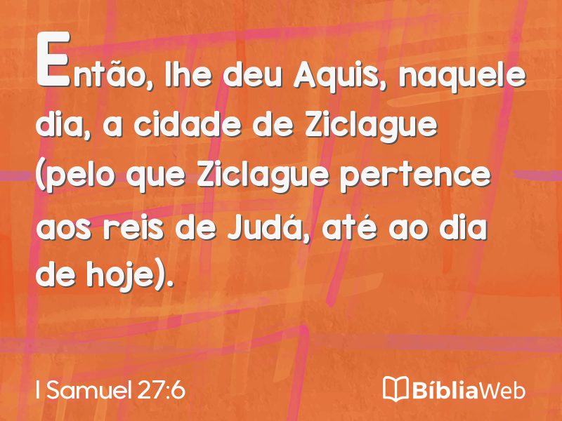 I Samuel 27:6 em imagem para compartilhar
