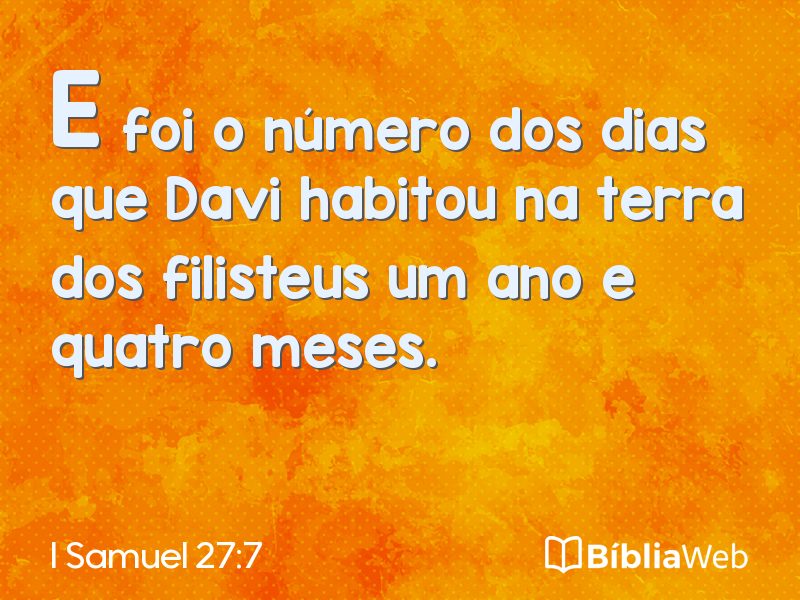 I Samuel 27:7 em imagem para compartilhar