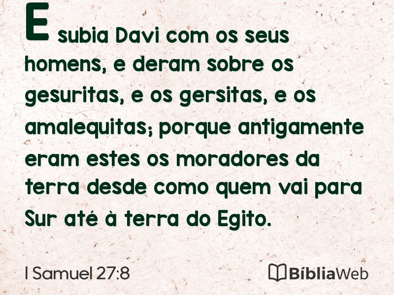 I Samuel 27:8 em imagem para compartilhar