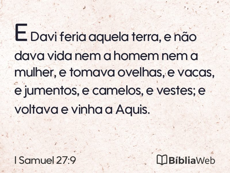 I Samuel 27:9 em imagem para compartilhar