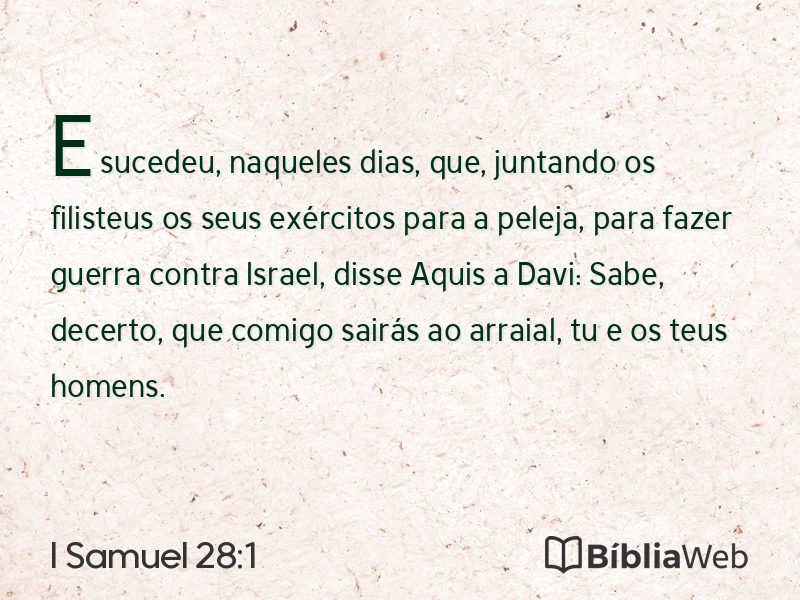 I Samuel 28:1 em imagem para compartilhar