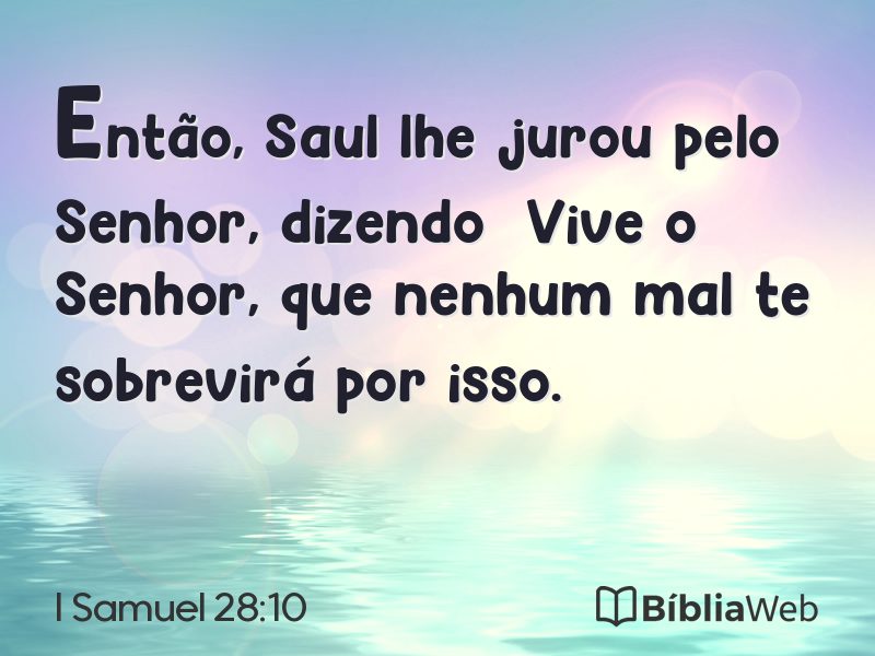 I Samuel 28:10 em imagem para compartilhar
