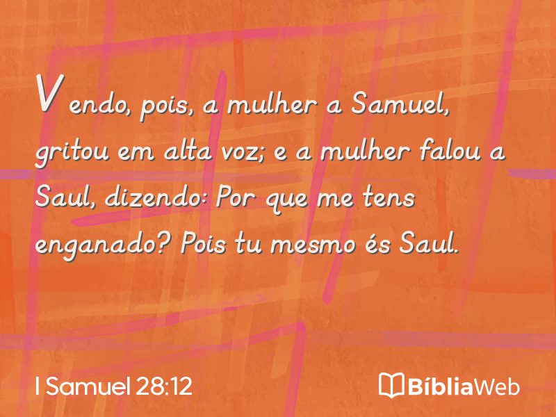 I Samuel 28:12 em imagem para compartilhar