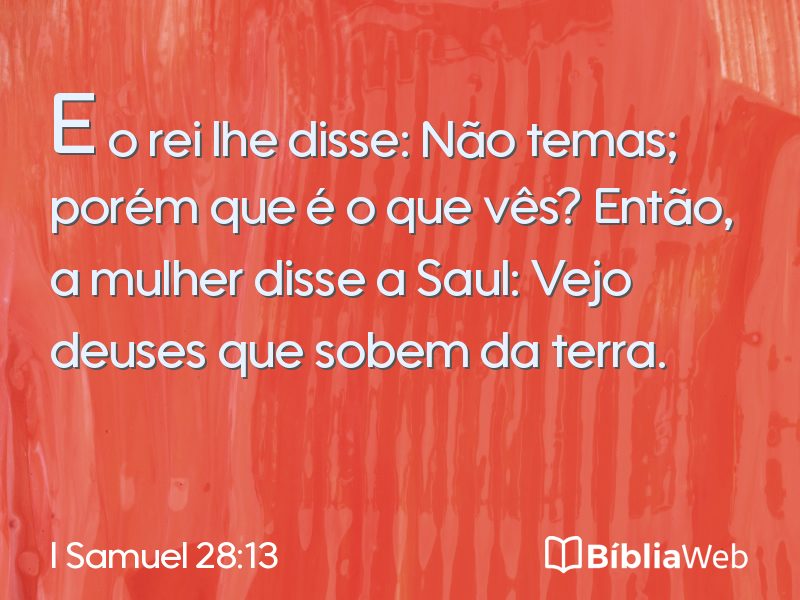 I Samuel 28:13 em imagem para compartilhar