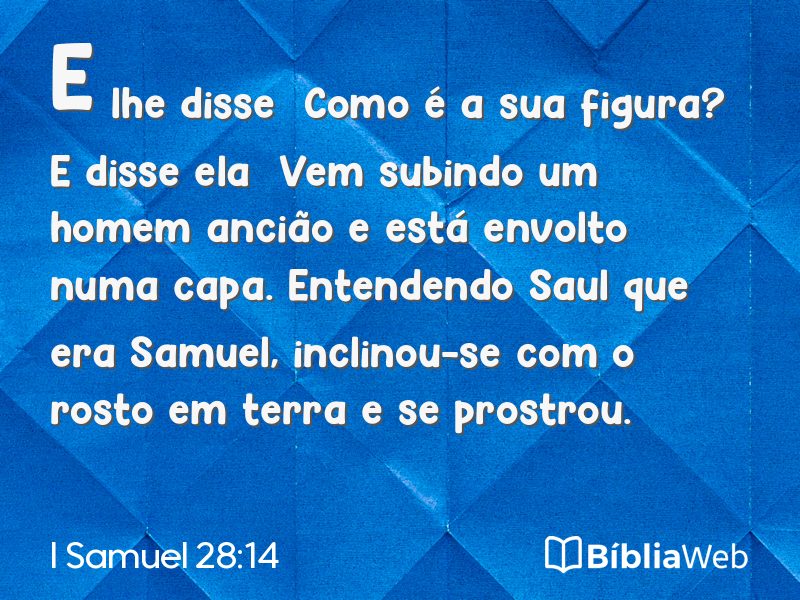I Samuel 28:14 em imagem para compartilhar