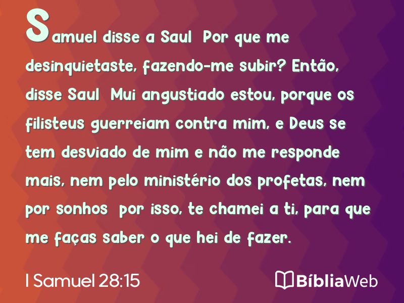 I Samuel 28:15 em imagem para compartilhar