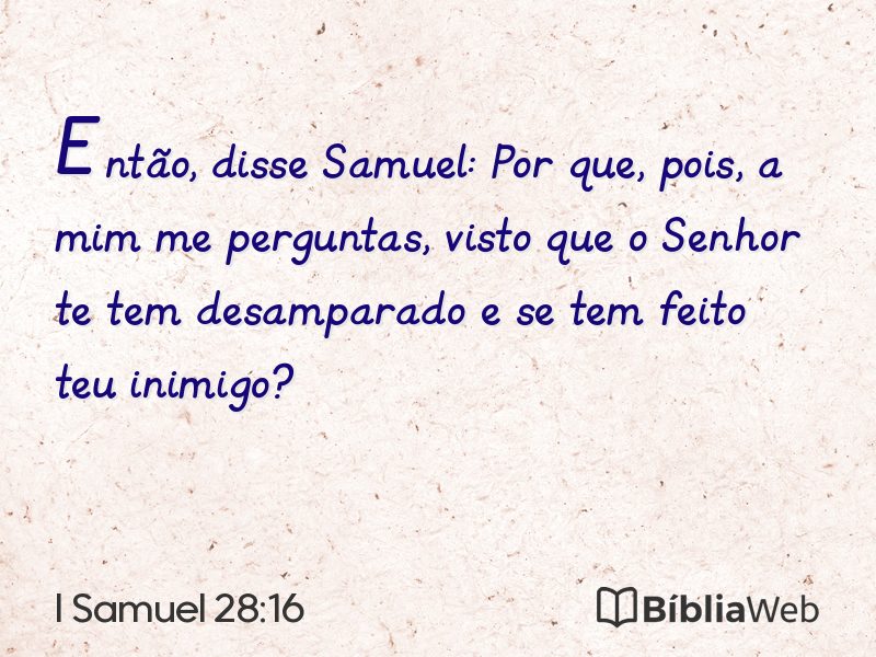 I Samuel 28:16 em imagem para compartilhar