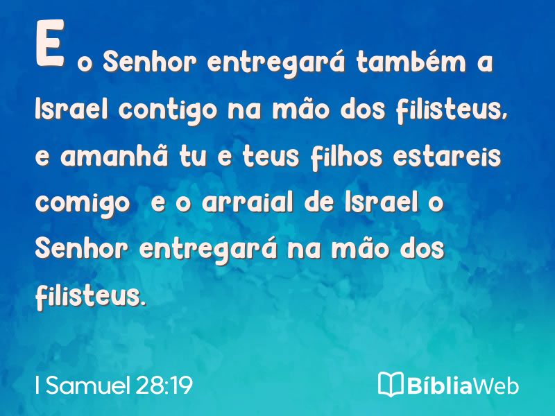 I Samuel 28:19 em imagem para compartilhar