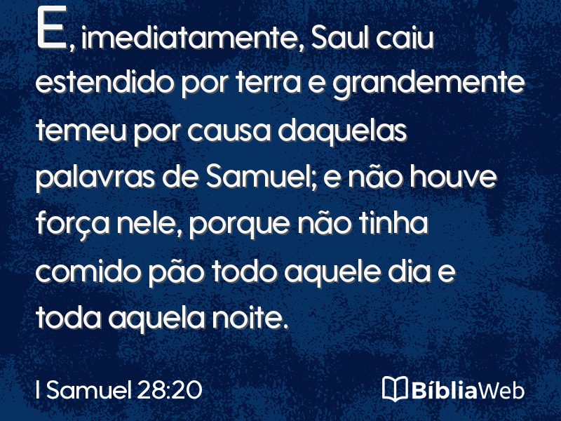 I Samuel 28:20 em imagem para compartilhar