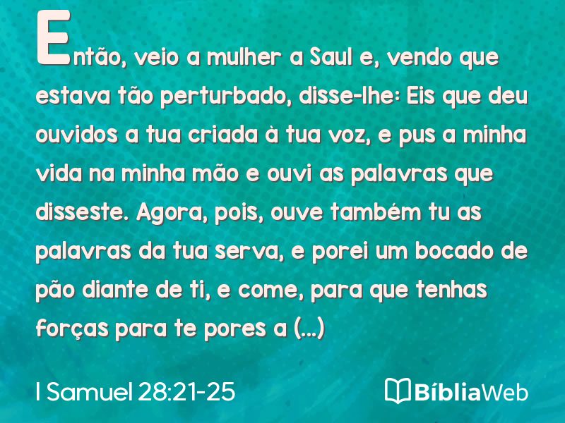 I Samuel 28:21-25 em imagem para compartilhar