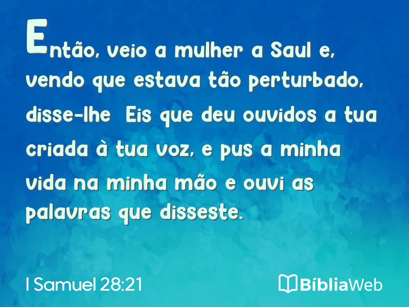 I Samuel 28:21 em imagem para compartilhar