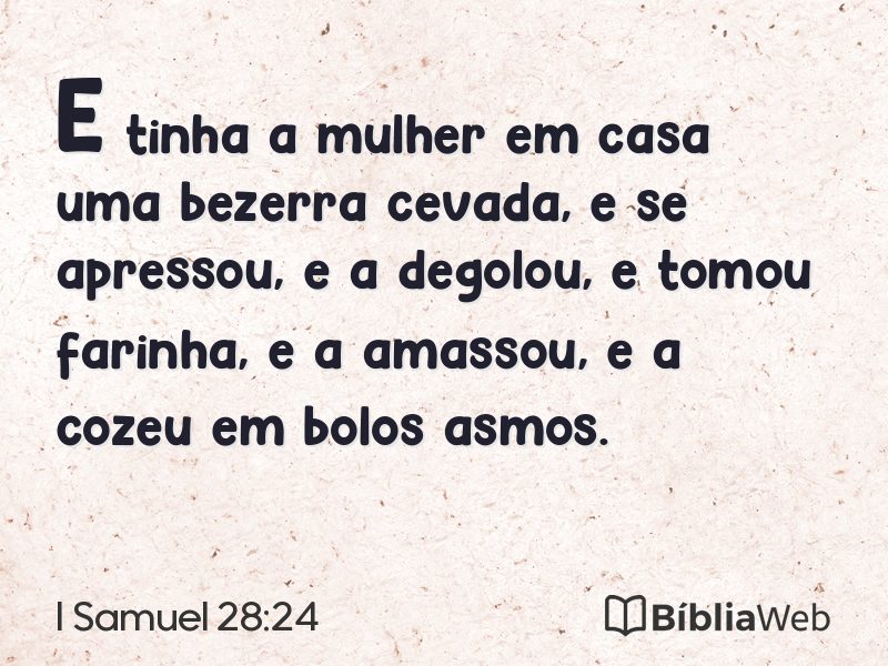 I Samuel 28:24 em imagem para compartilhar