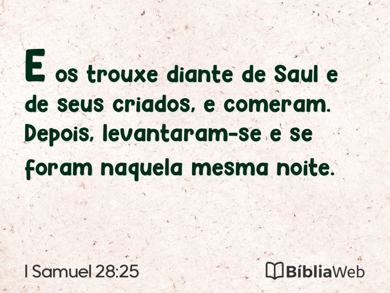 I Samuel 28:25 em imagem para compartilhar