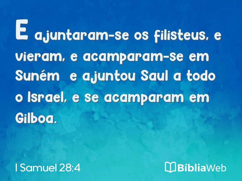 I Samuel 28:4 em imagem para compartilhar