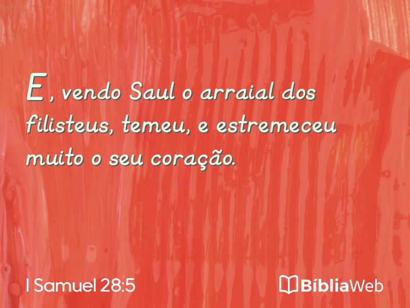 I Samuel 28:5 em imagem para compartilhar