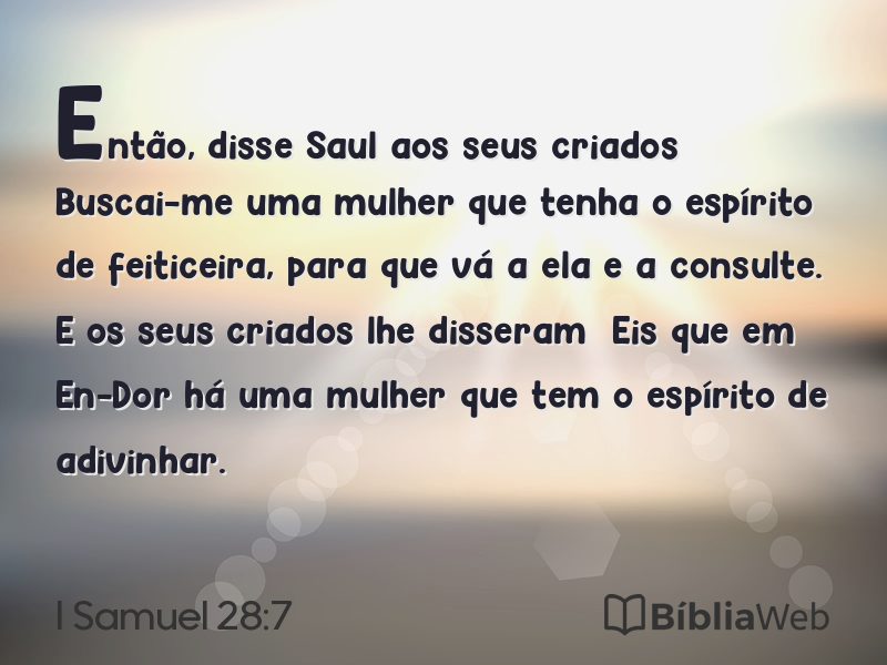I Samuel 28:7 em imagem para compartilhar