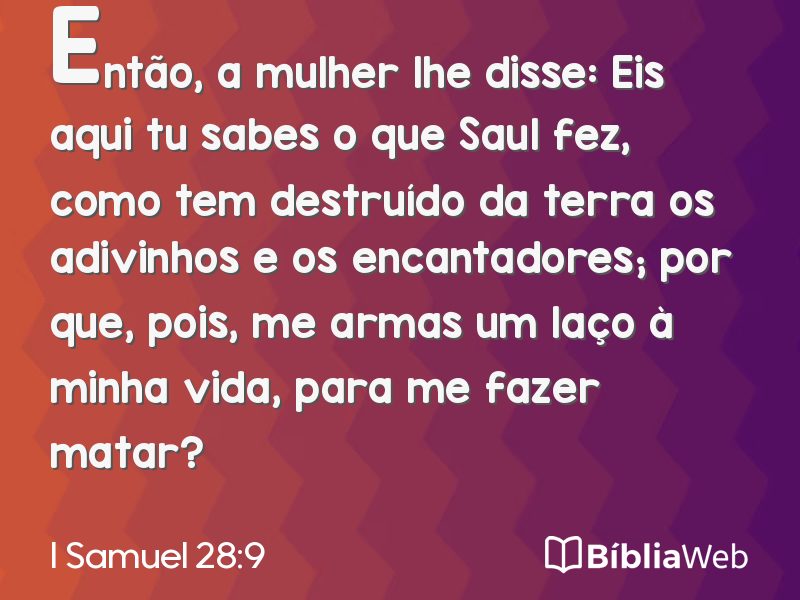 I Samuel 28:9 em imagem para compartilhar