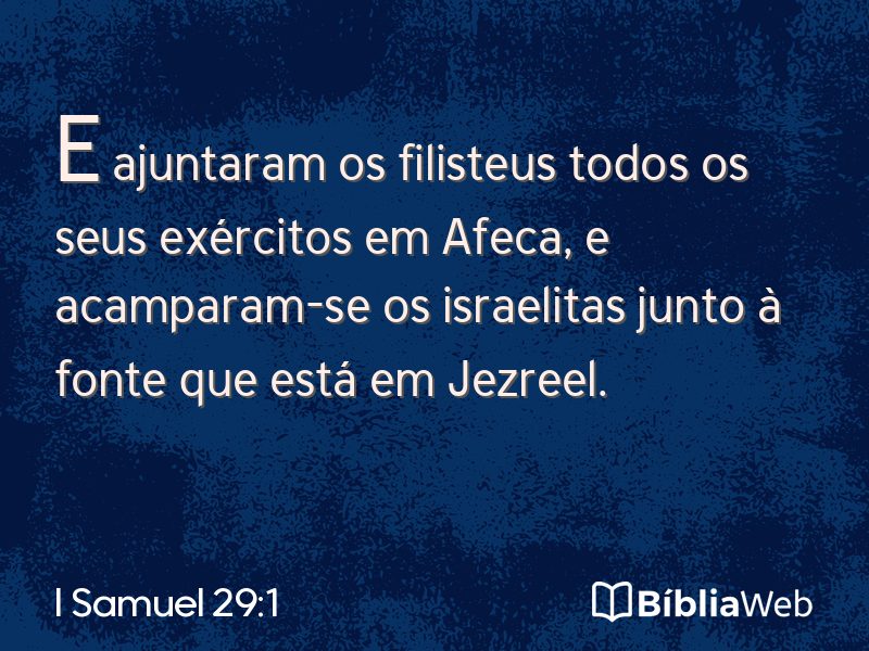 I Samuel 29:1 em imagem para compartilhar
