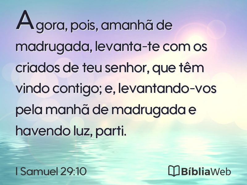I Samuel 29:10 em imagem para compartilhar