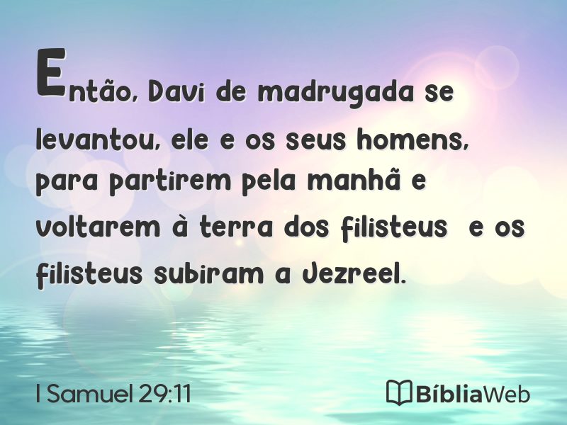 I Samuel 29:11 em imagem para compartilhar