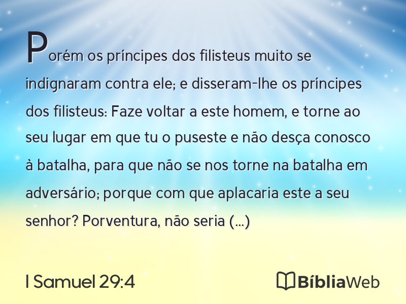 I Samuel 29:4 em imagem para compartilhar