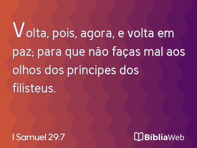 I Samuel 29:7 em imagem para compartilhar