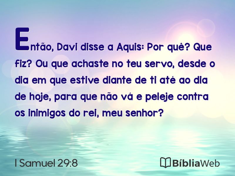 I Samuel 29:8 em imagem para compartilhar