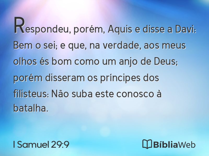 I Samuel 29:9 em imagem para compartilhar
