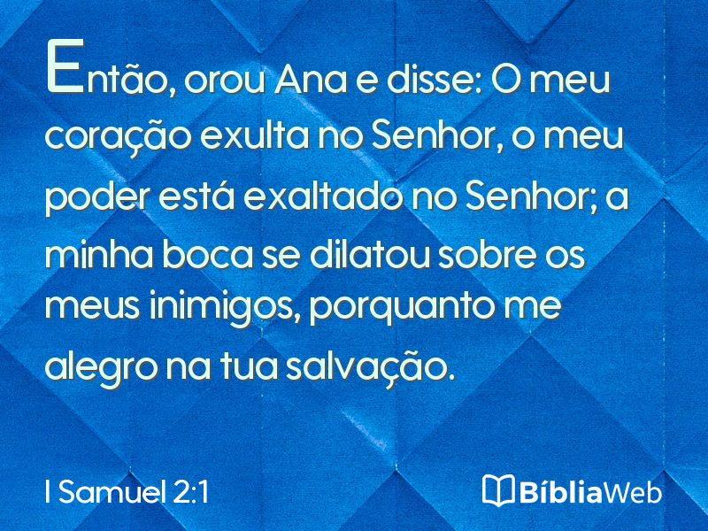 I Samuel 2:1 em imagem para compartilhar