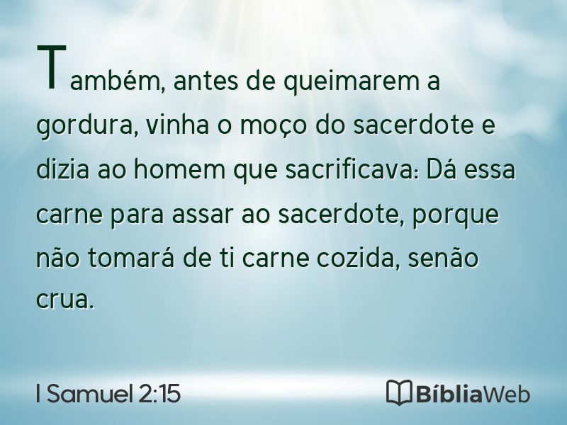 I Samuel 2:15 em imagem para compartilhar