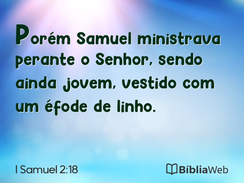 I Samuel 2:18 em imagem para compartilhar