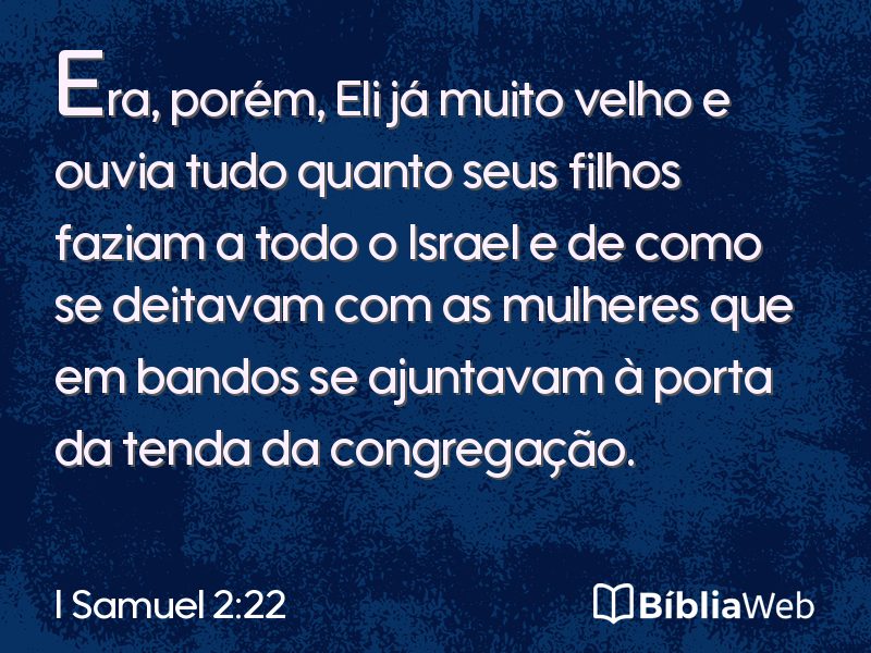 I Samuel 2:22 em imagem para compartilhar