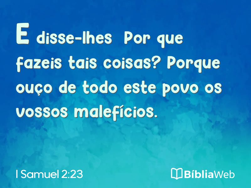 I Samuel 2:23 em imagem para compartilhar