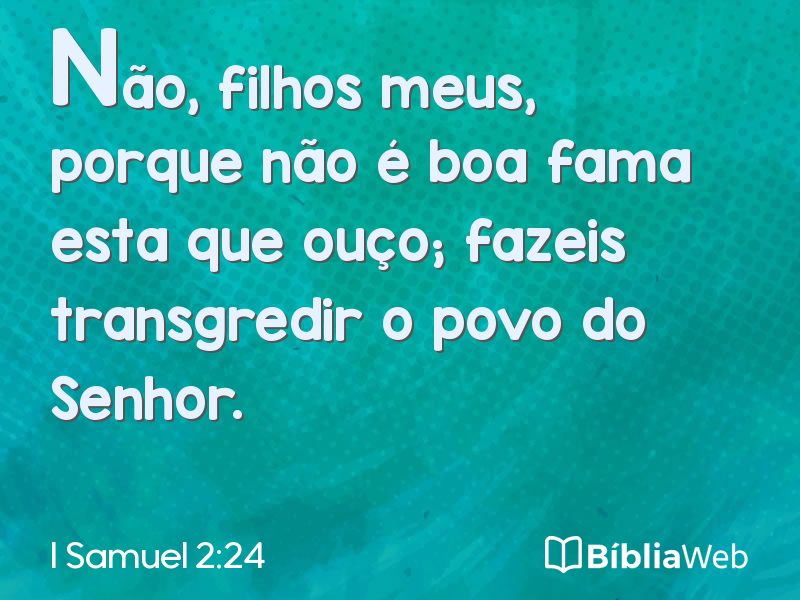 I Samuel 2:24 em imagem para compartilhar