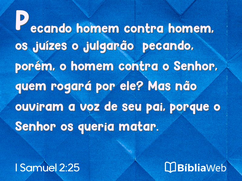 I Samuel 2:25 em imagem para compartilhar