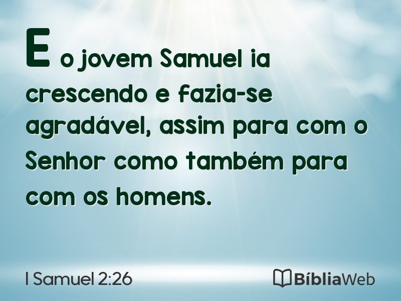 I Samuel 2:26 em imagem para compartilhar