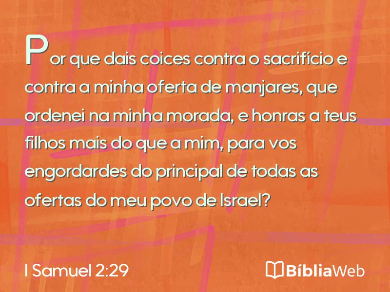I Samuel 2:29 em imagem para compartilhar