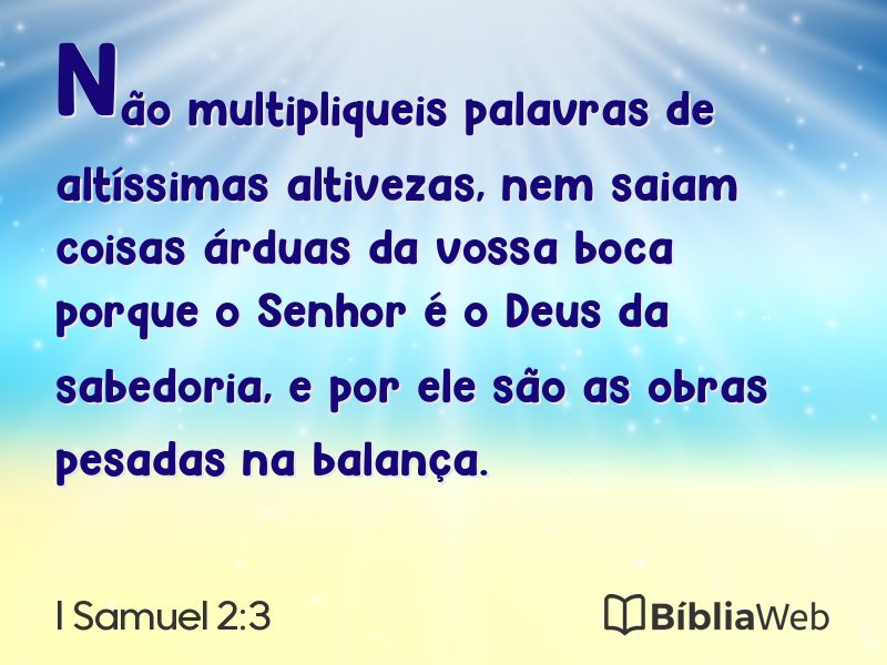 I Samuel 2:3 em imagem para compartilhar