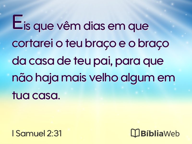 I Samuel 2:31 em imagem para compartilhar