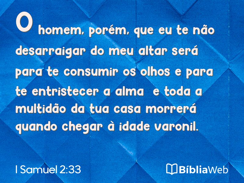 I Samuel 2:33 em imagem para compartilhar