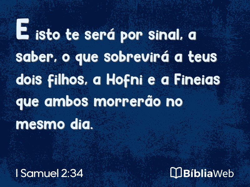 I Samuel 2:34 em imagem para compartilhar