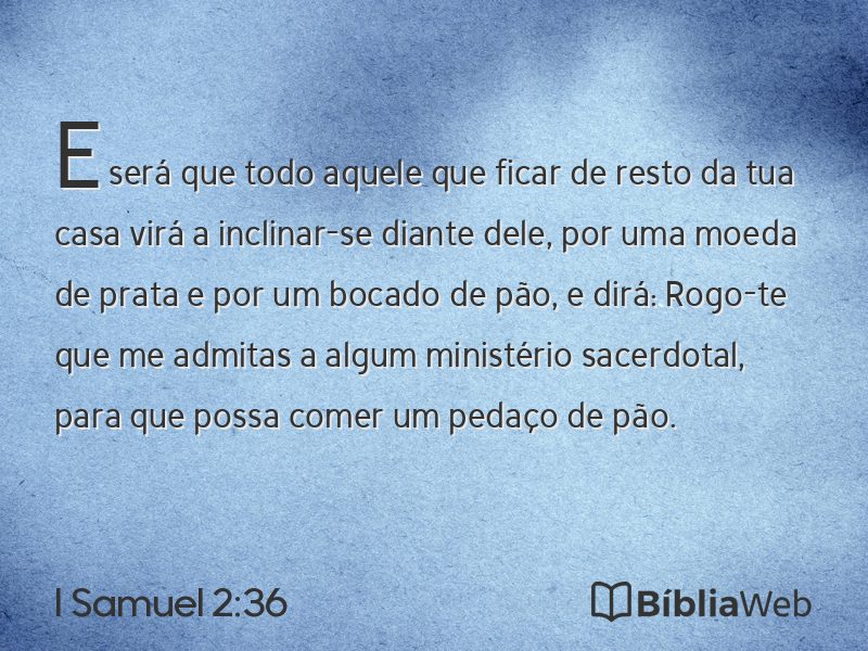 I Samuel 2:36 em imagem para compartilhar