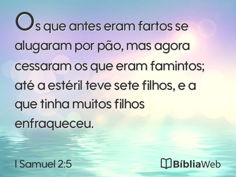 I Samuel 2:5 em imagem para compartilhar