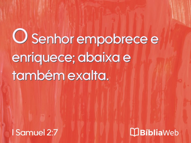 I Samuel 2:7 em imagem para compartilhar