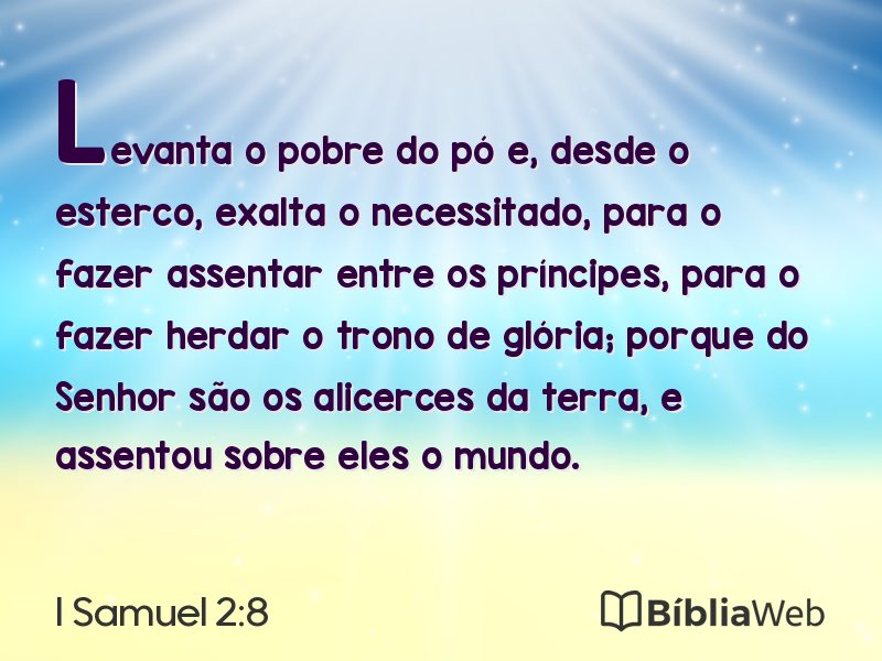 I Samuel 2:8 em imagem para compartilhar