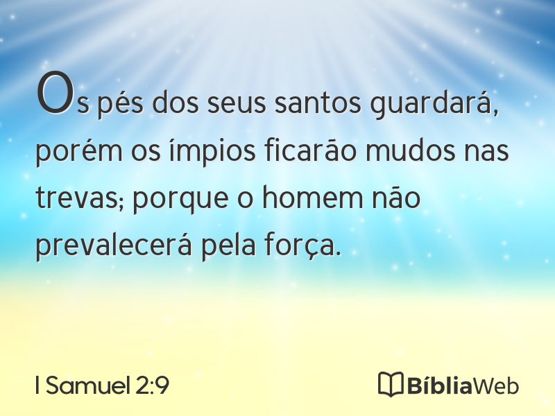 I Samuel 2:9 em imagem para compartilhar